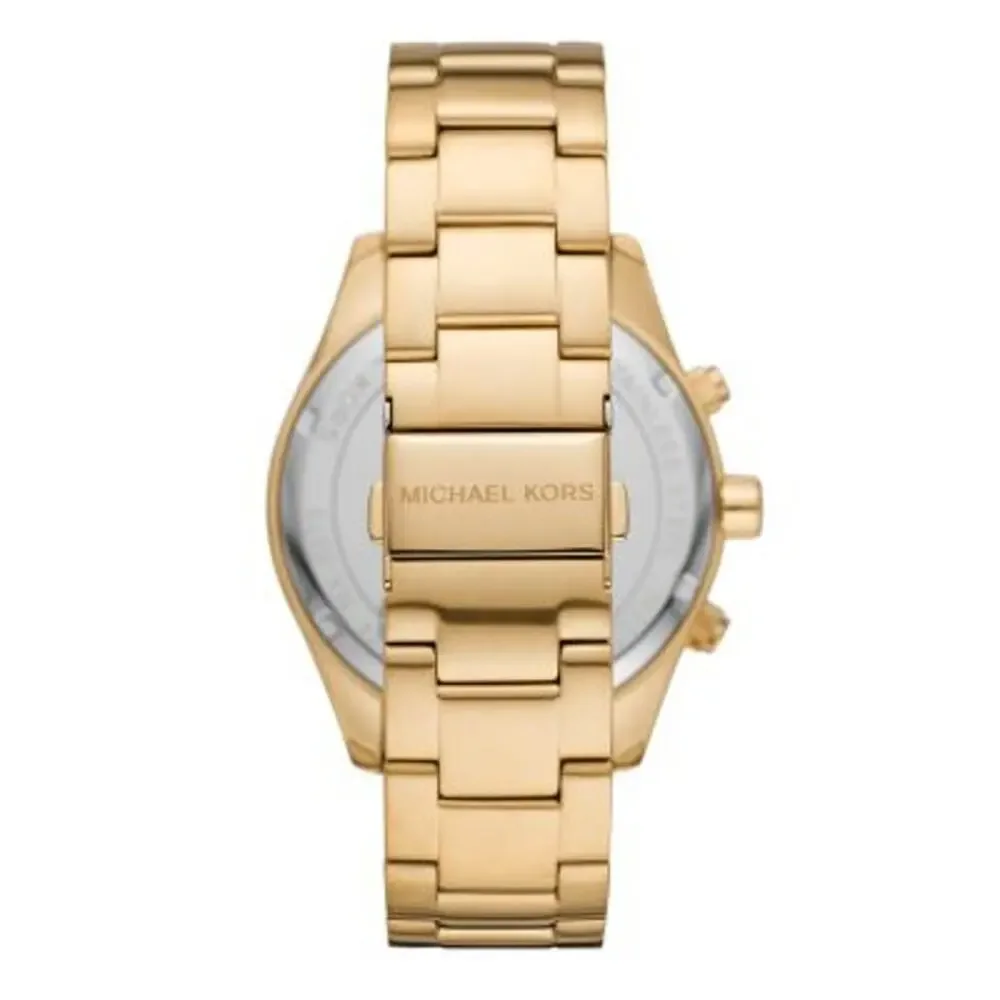 Michael Kors Men's Chronograph Layton Gold Tone Stainless Steel Glam Watch 45mm